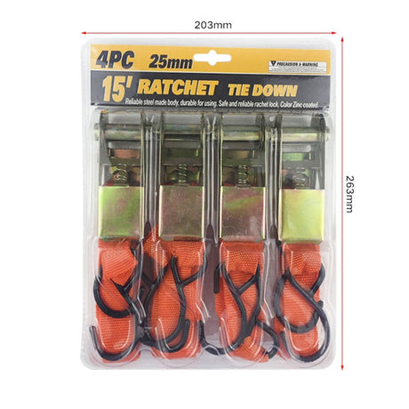 4PCS 15 Inch Tensioner Ratchet Strap Car Ratchet Thread Tensioner - LYDARZ