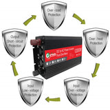 Inversor de onda sinusoidal Gurxun de alta potencia para coche (12 000 W, 48 V a 220 V, 12 000 W, 12 000 W, 24 V a 220 V, 12 000 W, 60 V a 220 V, 12 000 W, 12 000 W, 110 V)