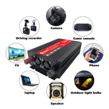 Inversor de onda sinusoidal Gurxun de alta potencia para coche (12 000 W, 48 V a 220 V, 12 000 W, 12 000 W, 24 V a 220 V, 12 000 W, 60 V a 220 V, 12 000 W, 12 000 W, 110 V)