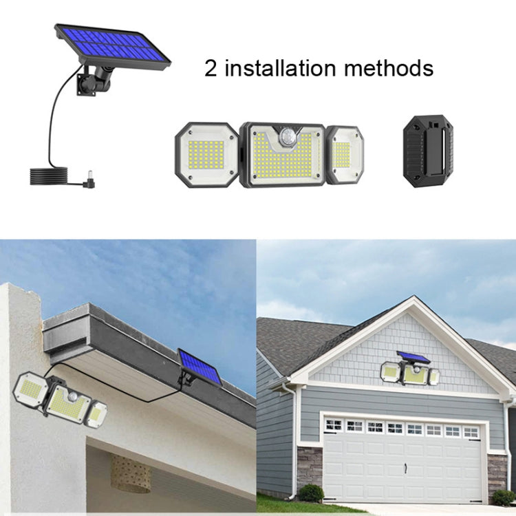 Solar Human Body Sensor Light LED Outdoor Waterproof Garden Light, Style:, Split 226LED, All In One 226LED