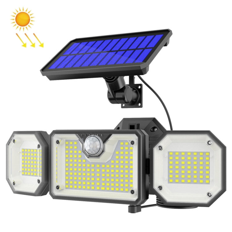 Solar Human Body Sensor Light LED Outdoor Waterproof Garden Light, Style:, Split 226LED, All In One 226LED