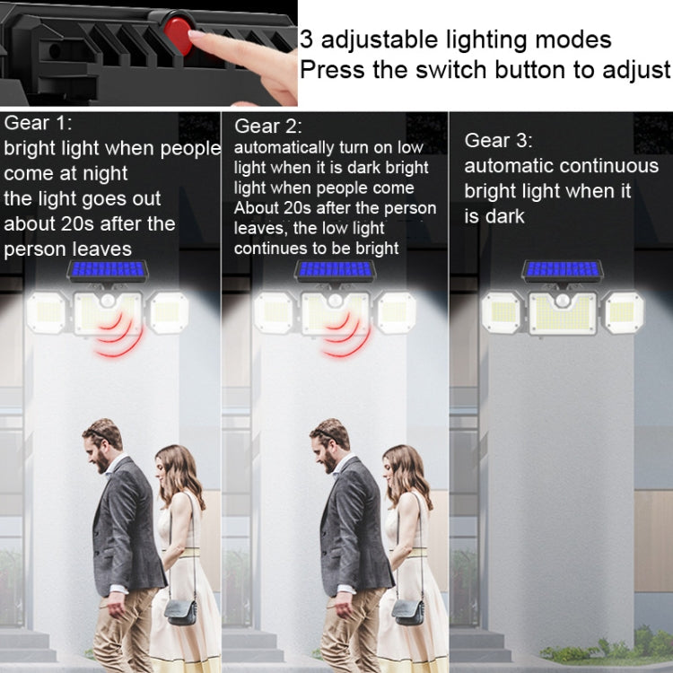 Lámpara de jardín con sensor solar - Lámpara LED impermeable para exteriores con detección de movimiento