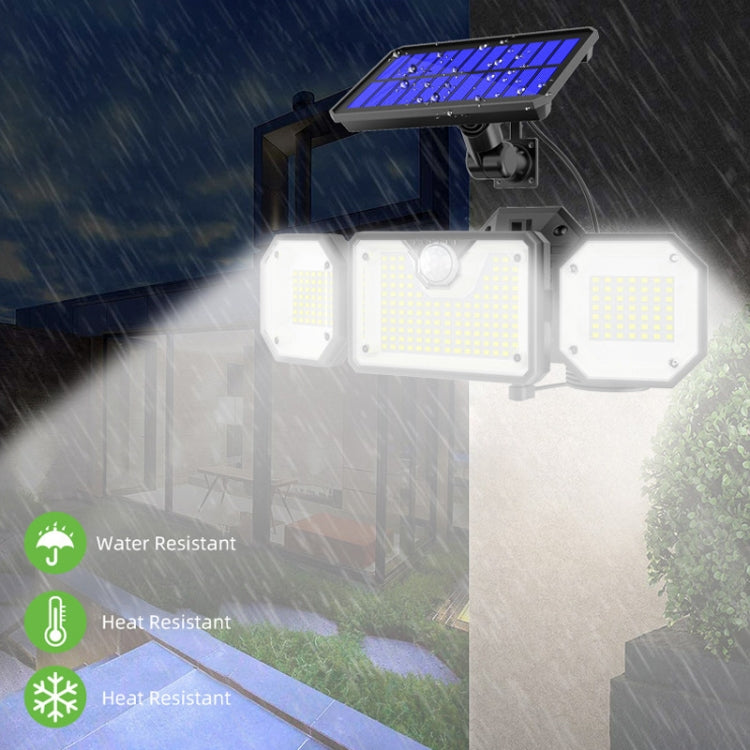 Solar Human Body Sensor Light LED Outdoor Waterproof Garden Light, Style:, Split 226LED, All In One 226LED