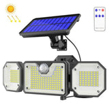 Lámpara de jardín con sensor solar - Lámpara LED impermeable para exteriores con detección de movimiento