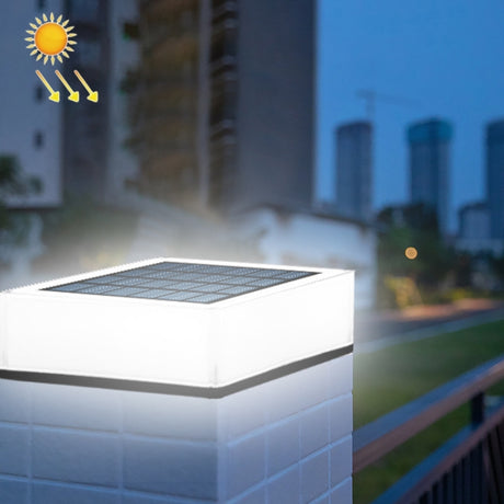 TS-S5306 Outdoor Solar Column Head Lamp IP68 Waterproof Lawn Yard Light - LYDARZ