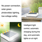 TS-S5306 Outdoor Solar Column Head Lamp IP68 Waterproof Lawn Yard Light, Style:, Three Color Switch, RGB Gradient + Color Fixing