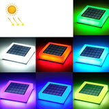 TS-S5306 Outdoor Solar Column Head Lamp IP68 Waterproof Lawn Yard Light, Style:, Three Color Switch, RGB Gradient + Color Fixing