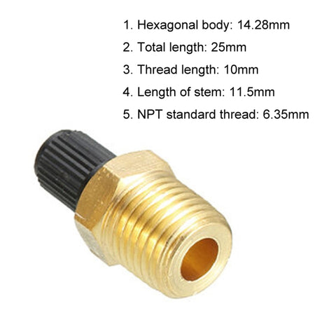 Threaded Nozzles Solid Nickel-Plated Brass Fuel Tank Filling Valve For Air Compressor - LYDARZ