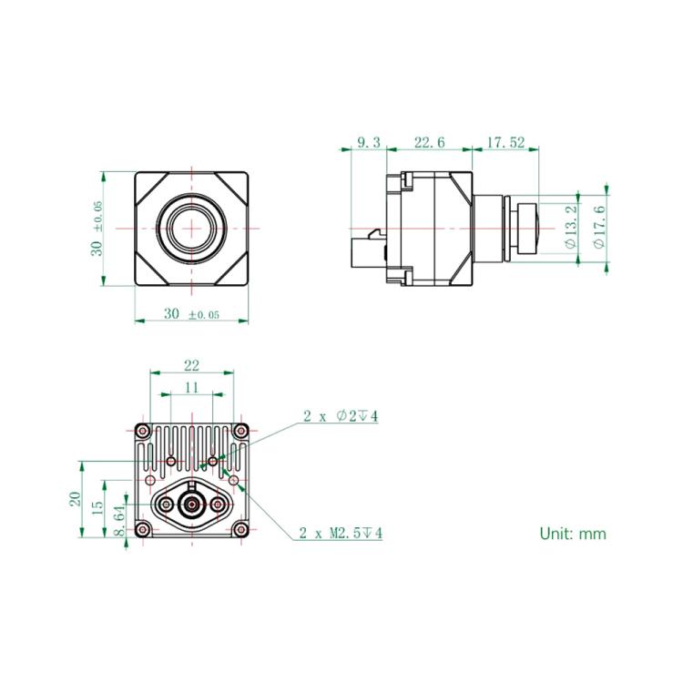 3MP ISX031 GMSL Camera Automotive Image Sensor with Global Shutter for Vehicle DVR/ADAS/Surveillance, Waveshare  H100, Waveshare H190