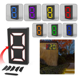 N766B  DIY Solar Number Doorplate Lamp Outdoor Waterproof Wall Lights, N766B (Colorful Light Model), N766B (White Light/Warm Light)