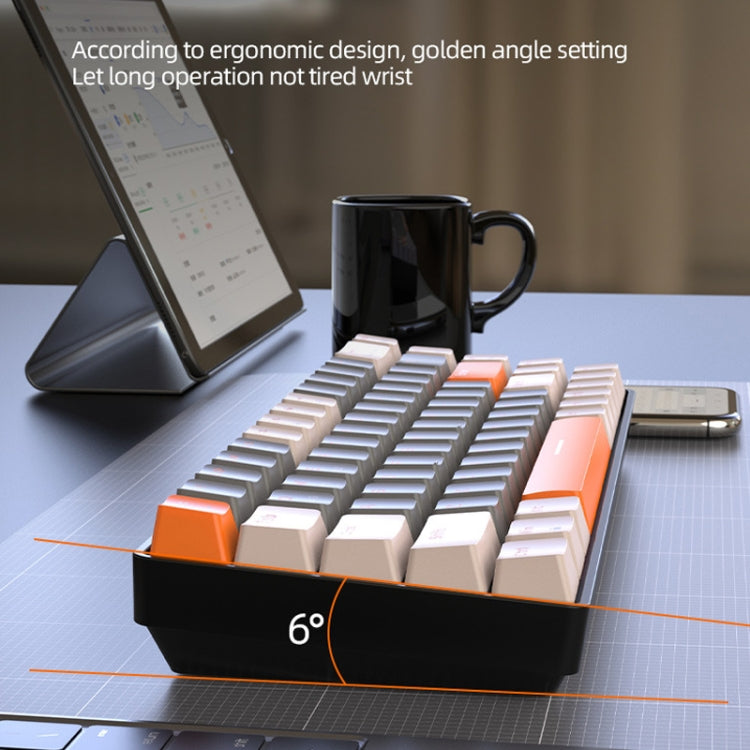 ZIYOU LANG K68 68 Keys Bluetooth Wireless Dual Model Mechanical Keyboard