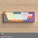 Teclado mecánico para juegos ZIYOU LANG T8 de 68 teclas RGB, longitud del cable
