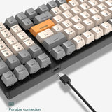 Teclado mecánico con cable brillante ZIYOU LANG K3 de 100 teclas para juegos