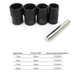 Car Tire Removal Socket Wrench Set - 4 in 1 Non-slip Damaged Nut Removal Tool
