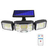 Remote Control Solar Wall Light with LED Triple Rotation and Sensor Flood Light