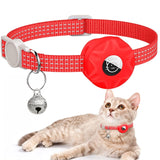 For AirTag Tracker Silicone Case Reflective Pet Cat Collar With Bell - LYDARZ