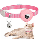 For AirTag Tracker Silicone Case Reflective Pet Cat Collar With Bell - LYDARZ