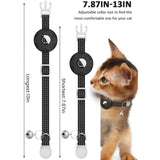 For AirTag Tracker Silicone Case Reflective Pet Cat Collar With Bell - LYDARZ