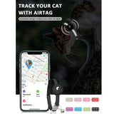 For AirTag Tracker Silicone Case Reflective Pet Cat Collar With Bell - LYDARZ