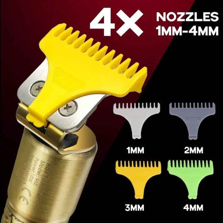 Men Bald Haircut 2 In 1 Electric Hair Clipper Waterproof Set, 962 Gold, 962 Gray