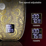 Men Bald Haircut 2 In 1 Electric Hair Clipper Waterproof Set, 962 Gold, 962 Gray