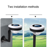 Outdoor Solar LED Ground Plug Light with Dual Color Light Source,