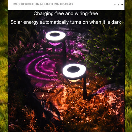 Outdoor Solar LED Dual Light Source Ground Plug Light, JG04801 Color Light - LYDARZ
