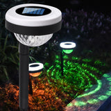 Outdoor Solar LED Ground Plug Light with Dual Color Light Source,