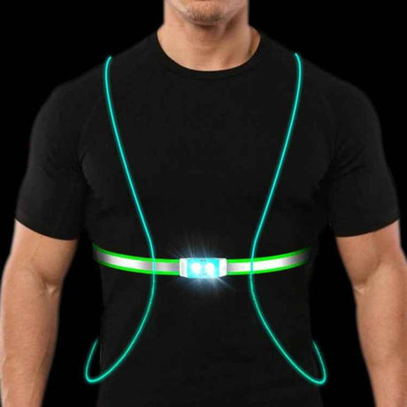 USB Rechargeable Running Light Strap Chest Light