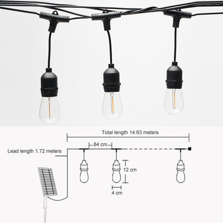 Outdoor Solar Remote Control RGB String Lights Christmas Decoration Lights - LYDARZ