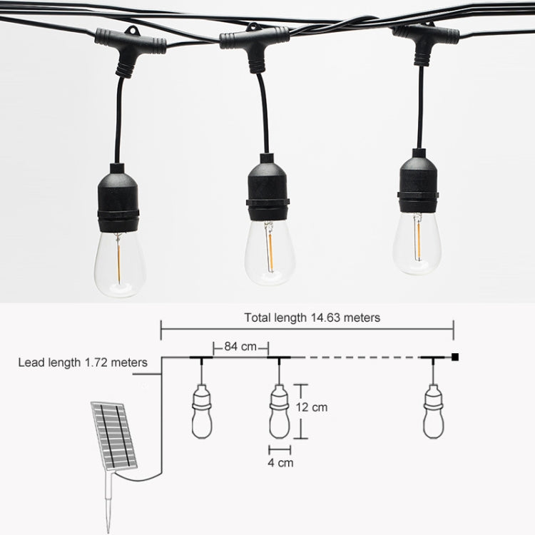 Outdoor Solar Remote Control RGB String Lights Christmas Decoration Lights, Warm Light, Color Light