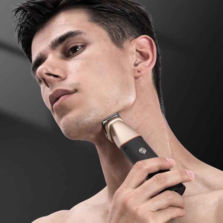 5 In 1 Haircut Digital Display Water Washing Shaver Nose Hair Electric Push Shear Set, LK-881 5 In 1 (Gold), LK-881 5 In 1 (Silver)