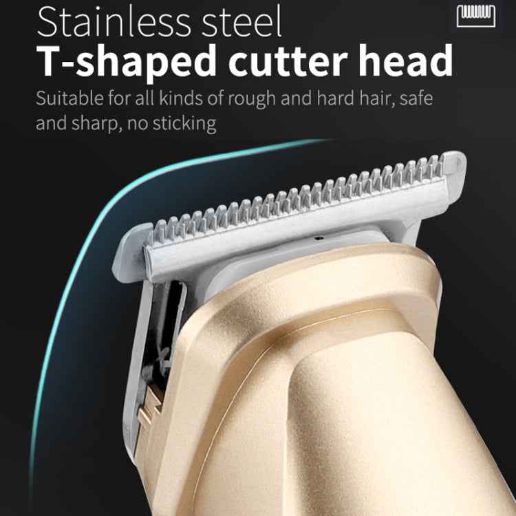 5 In 1 Haircut Digital Display Water Washing Shaver Nose Hair Electric Push Shear Set, LK-881 5 In 1 (Gold), LK-881 5 In 1 (Silver)