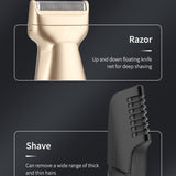 5 In 1 Haircut Digital Display Water Washing Shaver Nose Hair Electric Push Shear Set
