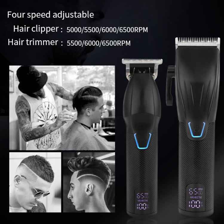 Men Electric Haircutting Tools Set Sculpting Electric Clipper, LM-2027 2 In 1 (Black), LM-2027 2 In 1 (Gold)