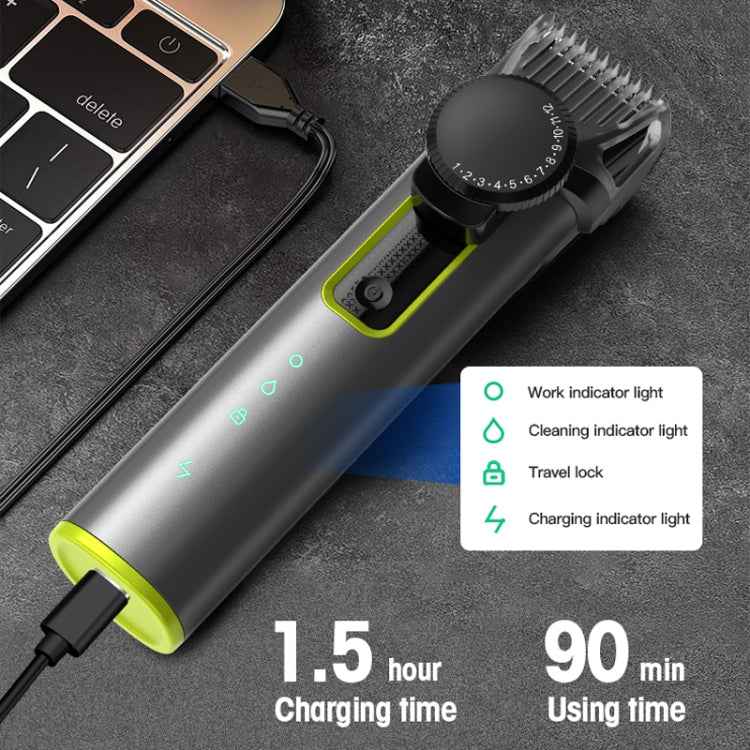 IPX5 Waterproof Men Multi-Functional Barber 4 In 1 Shaver Nose Hair Set USB Charging Push, 677 4 In 1