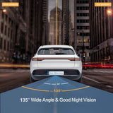 Solar Powered Rear View System Reversing Wireless Transmission Car Camera Display, RC01