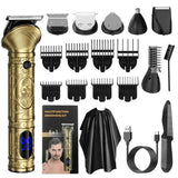 6 In 1 Men Multi-Functional Clipper Metal Body Hair Cutting, 697 6 In 1 (Bronze), 697 6 In 1 (Silver Gray)