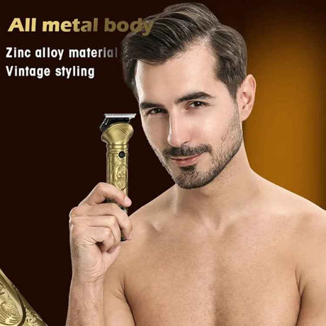 6 In 1 Men Multi-Functional Clipper Metal Body Hair Cutting, 697 6 In 1 (Bronze), 697 6 In 1 (Silver Gray)