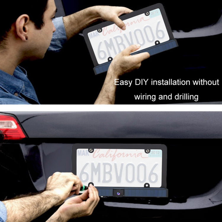 Solar HD Wireless Integrated License Plate Frame Display Camera, BC01