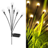 2 Sets Solar Firefly Lights Outdoor - Waterproof Christmas Garden Lawn Lights with 6 Warm Heads