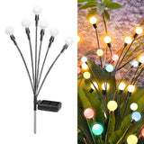 2 Sets Solar Firefly Lights Outdoor - Waterproof Christmas Garden Lawn Lights with 6 Warm Heads