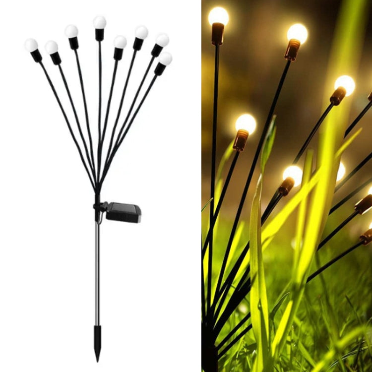 2sets Solar Firefly Lights Christmas Outdoor Garden Waterproof Lawn Lights, 6 Head Warm Light - LYDARZ