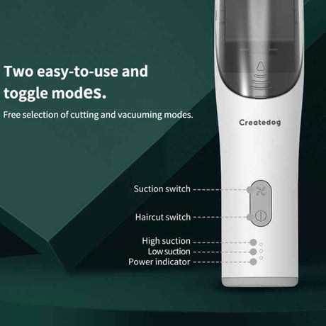 Electric Waterproof Hairdresser Children Low Noise Rechargeable Push Clipper, Digital Version White, Suction Upgrade Version White