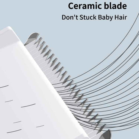 Electric Waterproof Hairdresser Children Low Noise Rechargeable Push Clipper, Digital Version White, Suction Upgrade Version White