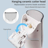 Electric Waterproof Hairdresser Children Low Noise Rechargeable Push Clipper, Digital Version White, Suction Upgrade Version White