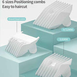 Electric Waterproof Hairdresser Children Low Noise Rechargeable Push Clipper, Digital Version White, Suction Upgrade Version White