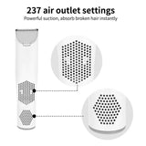 Electric Waterproof Hairdresser Children Low Noise Rechargeable Push Clipper, Digital Version White, Suction Upgrade Version White