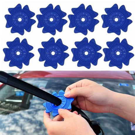4sets Car Universal Wiper Hole Protective Cover PVC Dustproof Snowproof Wiper Pad