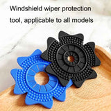 4sets Car Universal Wiper Hole Protective Cover PVC Dustproof Snowproof Wiper Pad